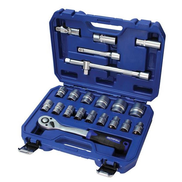 Faithfull 1/2in Drive Socket Set, 22 Piece