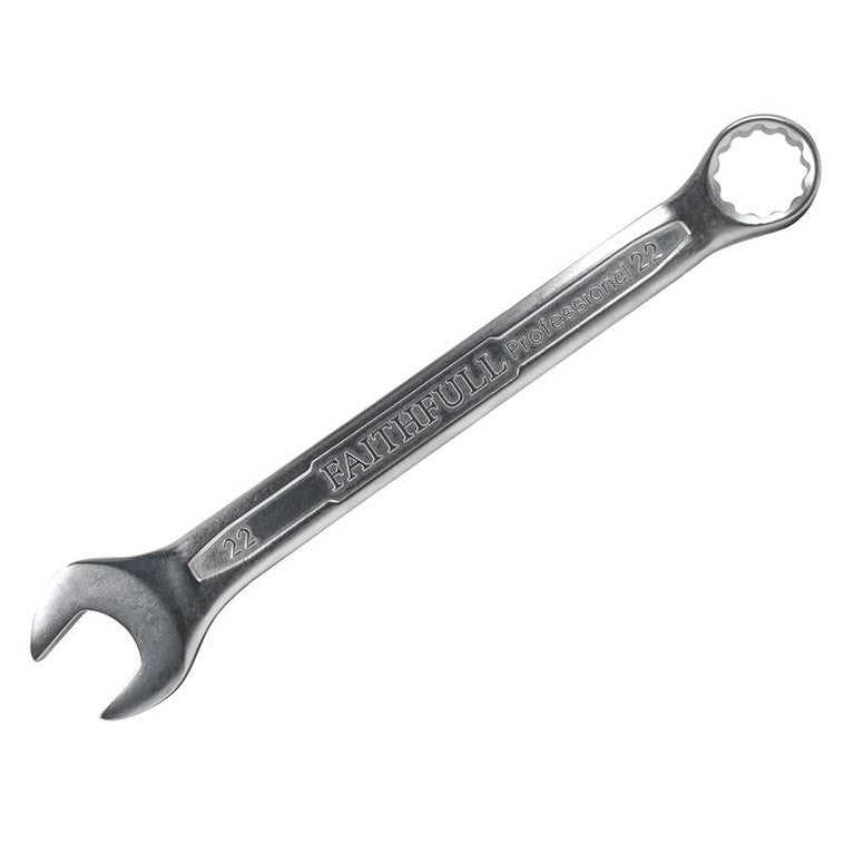 Faithfull Combination Spanner CV Satin Finish 22mm - Watson Hire