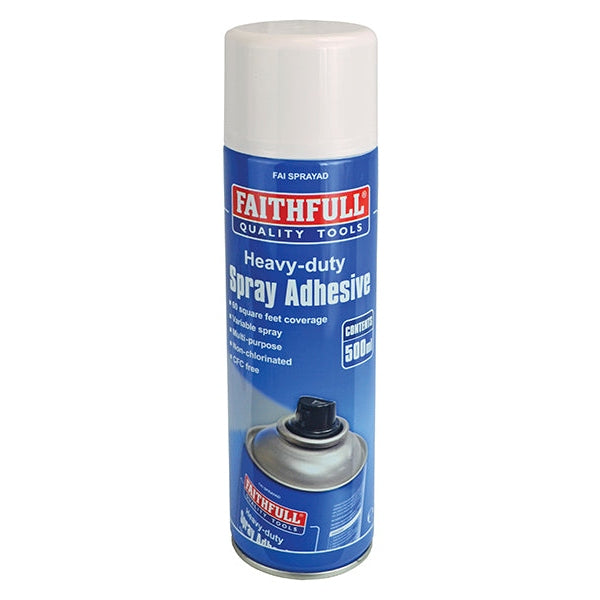 Faithfull Spray Adhesive Non-Chlorinated 500ml - Watson Hire