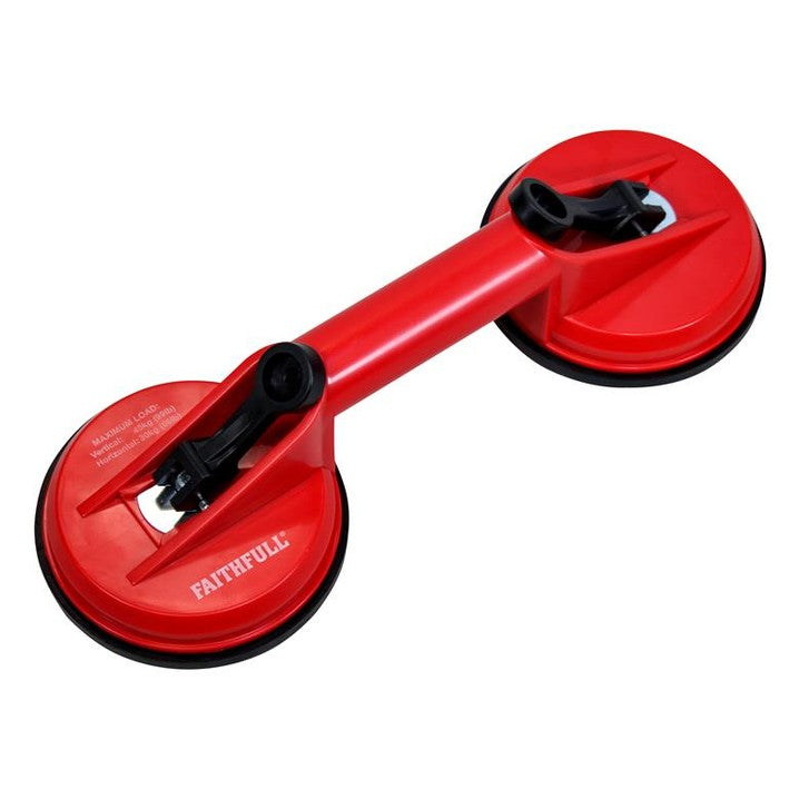 Faithfull Double Pad Suction Lifter 120mm Pads