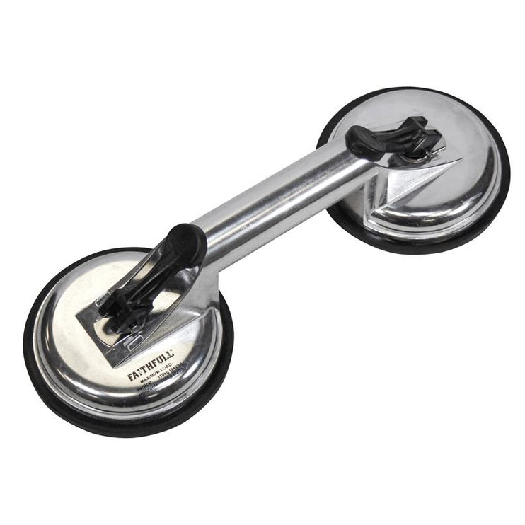 Faithfull Double Pad Aluminium Pro Suction Lifter