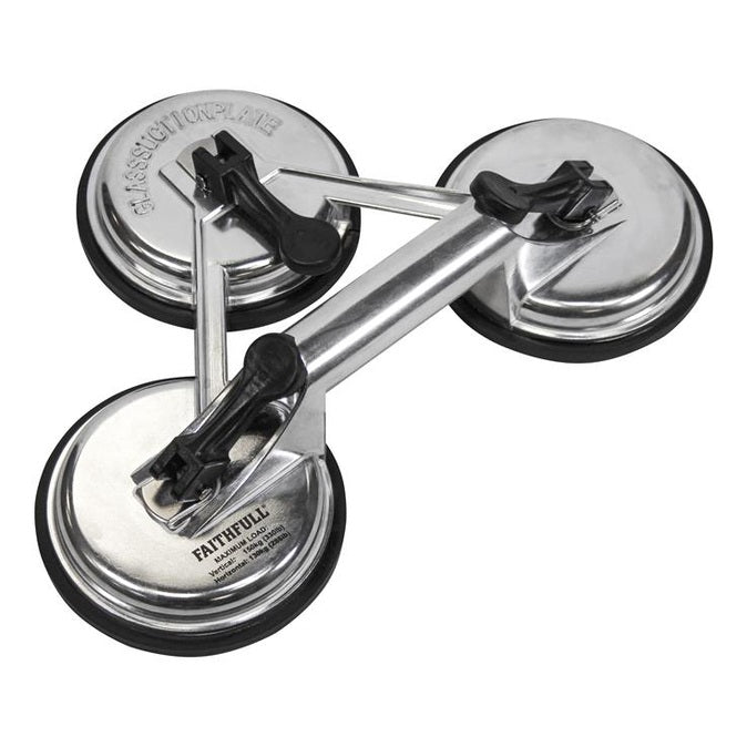 Faithfull Triple Pad Aluminium Pro Suction Lifter