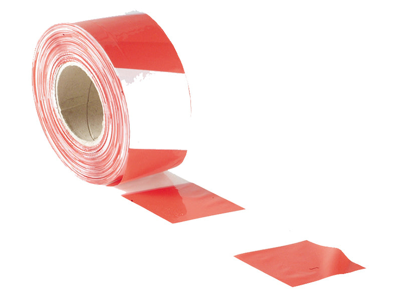 Faithfull Barrier Tape 70mm x 500m Red & White - Watson Hire