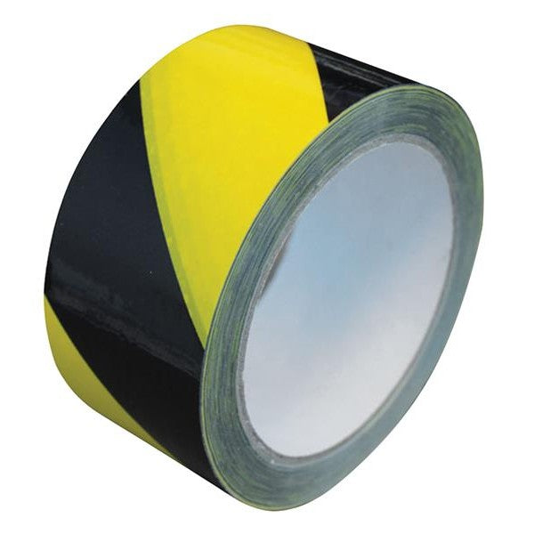 Faithfull Laminated Self-Adhesive Hazard Tape Black/Yellow 50mm x 33m - Watson Hire