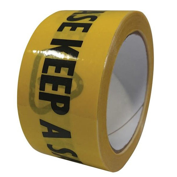 Faithfull Laminated Self-Adhesive Hazard Tape Social Distance Black/Yellow 50mm x 33m