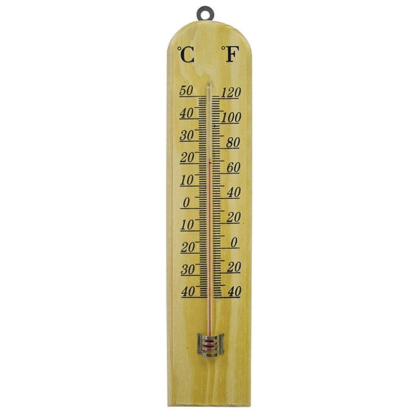 Faithfull Wall Thermometer - Wood 260mm