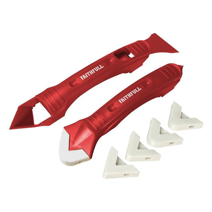 Faithfull Silicone Scraper Kit Two Piece