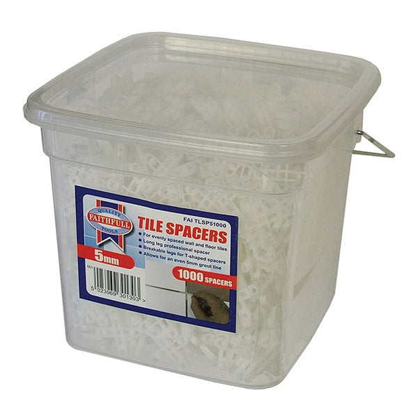 Faithfull Tile Spacer Long Leg 5mm (Tub 1000)