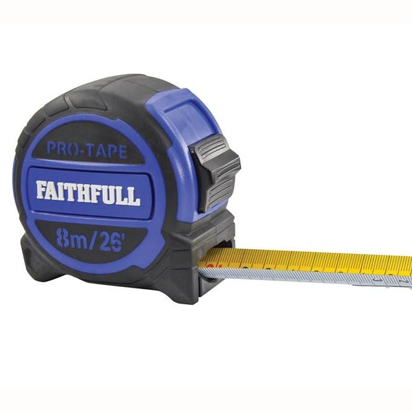 Faithfull Pro Tape Measure 8m/26ft (Width 32mm)