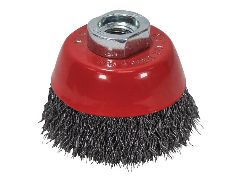 Faithfull Wire Cup Brush 60mm M14x2, 0.30mm Steel Wire