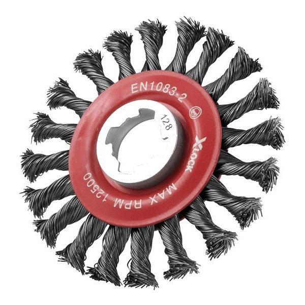 Faithfull X-LOCK 115mm Wire Brush, M14x2, 0.50mm Steel – Watson Hire