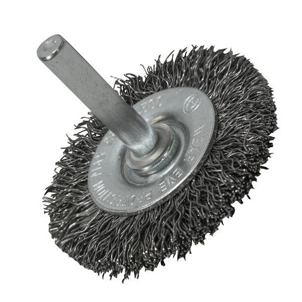 Faithfull Wire Brush 50mm x 6mm Shank, 0.30 Wire