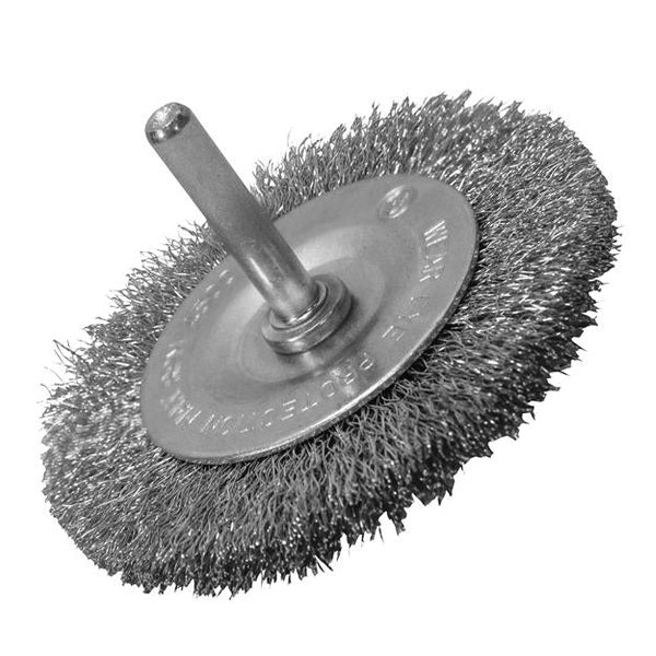 Faithfull Wire Brush 75mm x 6mm Shank, 0.30 Wire