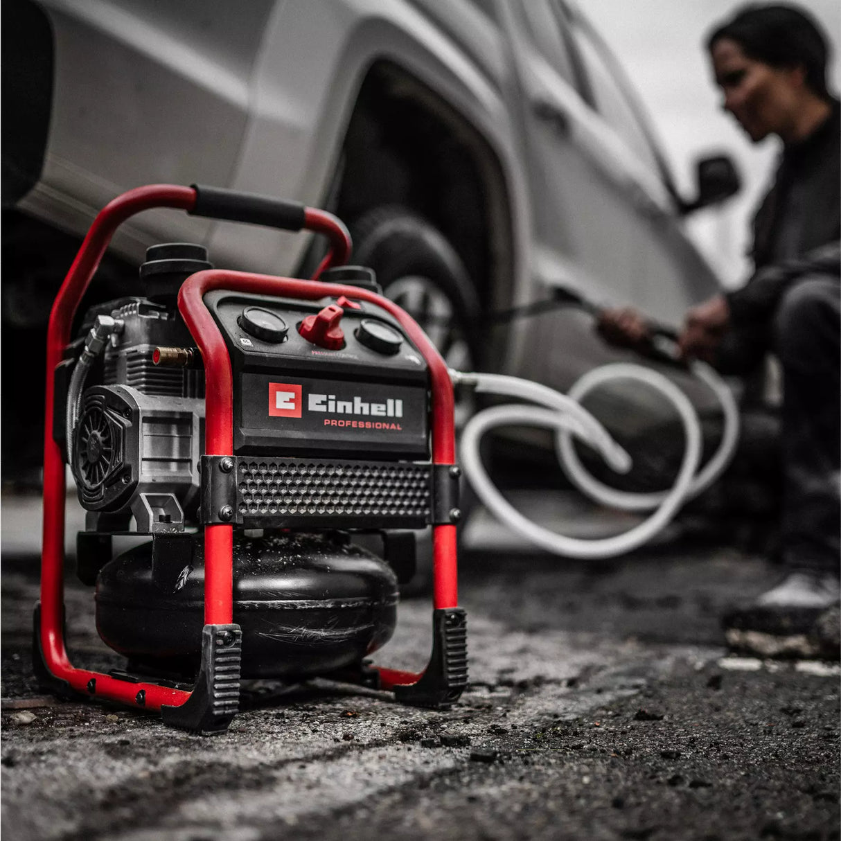 EINHELL PXC 18V PROFESSIONAL 6 LITRE 8 BAR SILENT OIL FREE COMPRESSOR, BODY ONLY