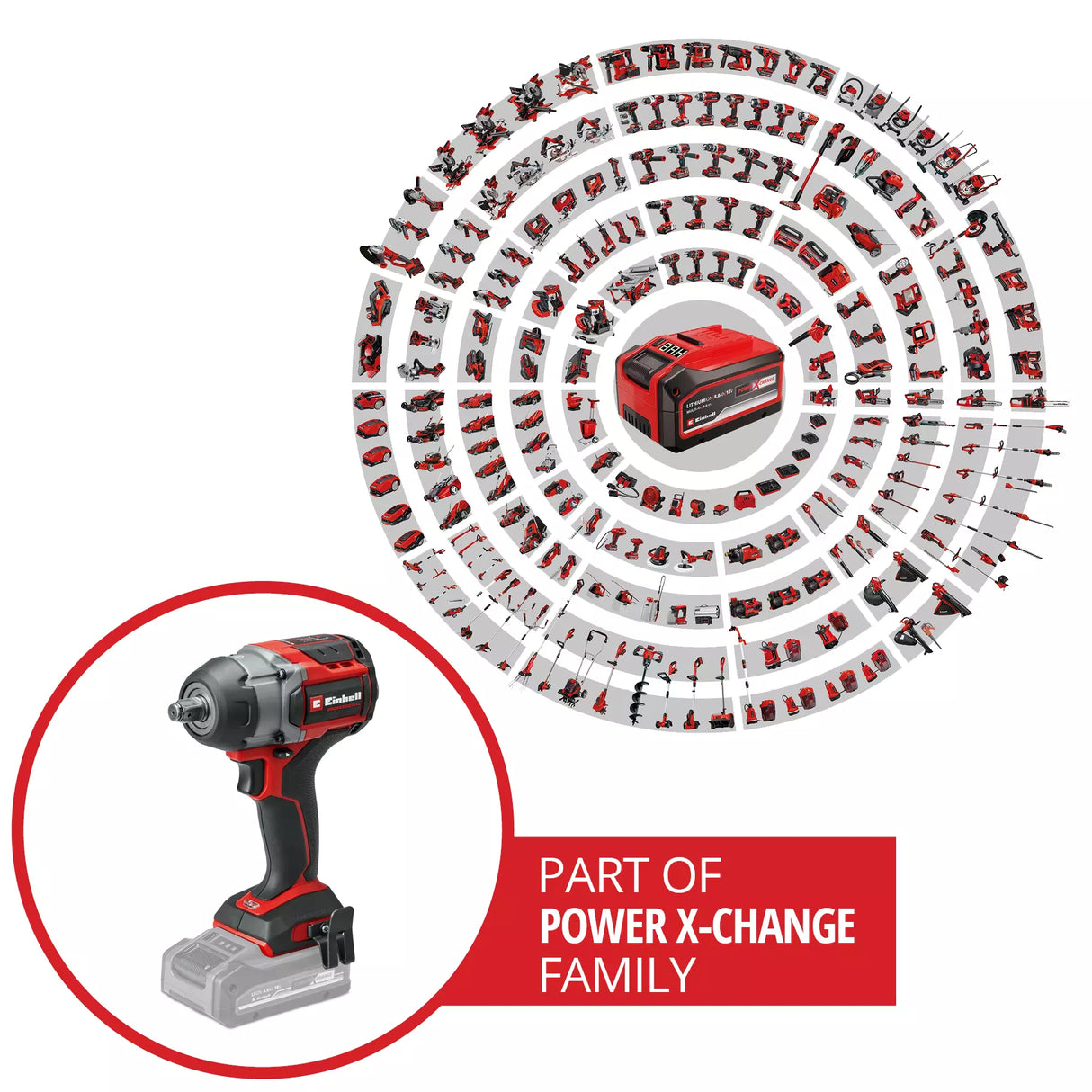 EINHELL PXC 18V 750NM PROFESSIONAL BRUSHLESS 3 SPEED COMPACT IMPACT WRENCH - BARE