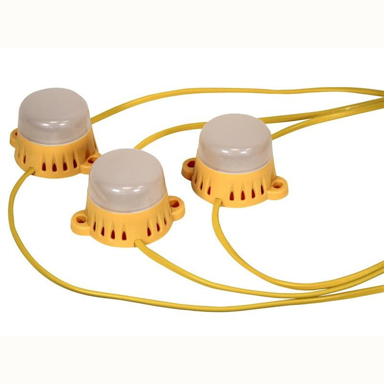 Faithfull Power Plus Festoon Lights 10 LED Bulbs 110V 22m