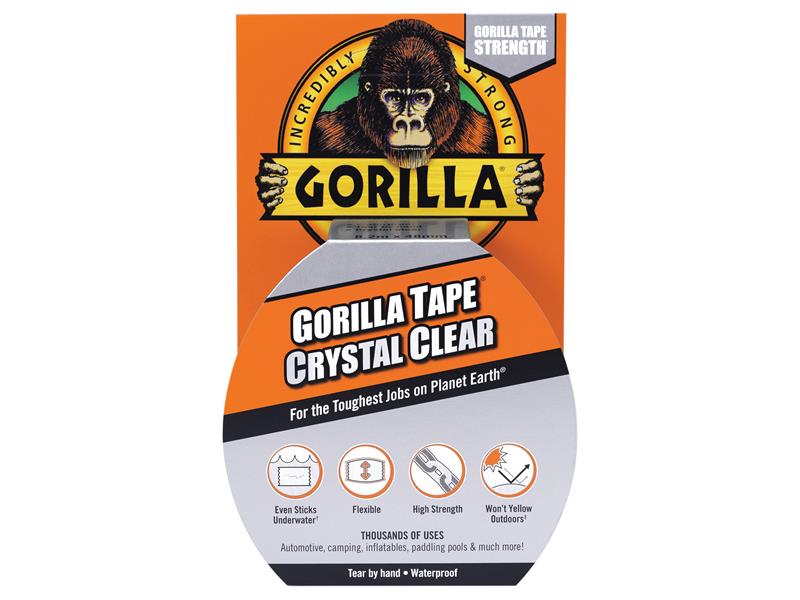 Gorilla Glue Gorilla Tape® 48mm x 8.2m Crystal Clear - Watson Hire