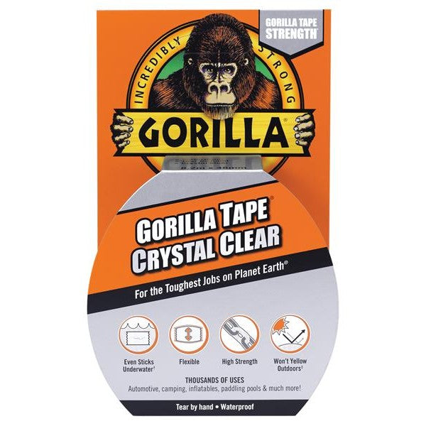 Gorilla Glue Gorilla Tape® 48mm x 8.2m Crystal Clear - Watson Hire