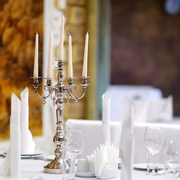 SPAAS DINNER CANDLE 250MM IVORY 8PC