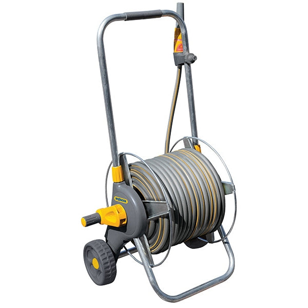 Hozelock 2436 60m Metal Pro Hose Cart & 30m of 12.5mm Hose