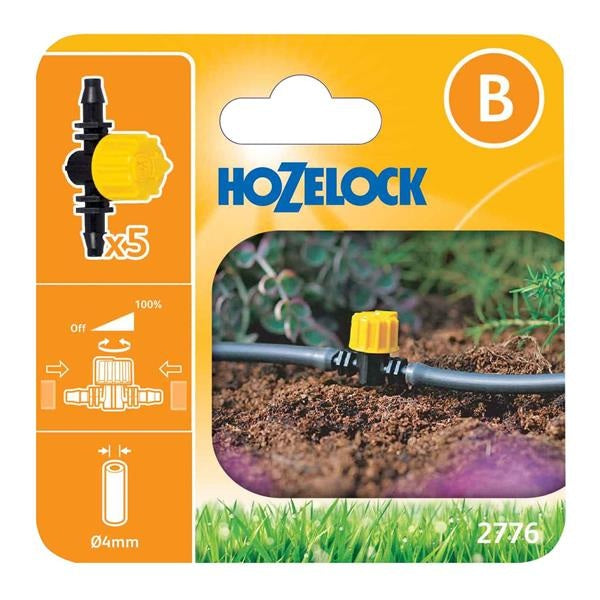 Hozelock 2776 Flow Control Valve 4mm (5 Pack)