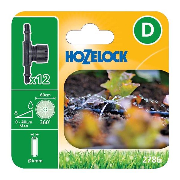Hozelock 2786 In Line Adjustable Mini Sprinkler 4mm (Pack 12)