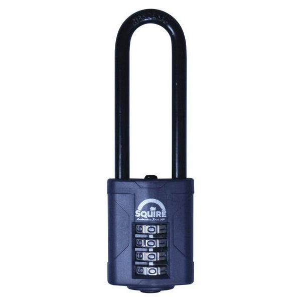 Squire CP40/2.5 Combination Padlock 4-Wheel 40mm Extra Long Shackle 63mm