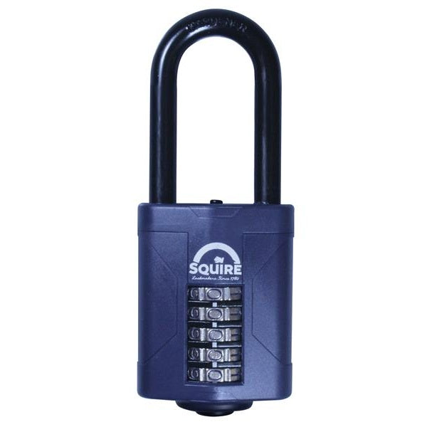 Squire CP60/2.5 Combination Padlock 5-Wheel 60mm Extra Long Shackle 63mm