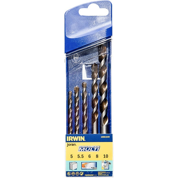 IRWIN® Cordless Multi-Purpose Drill Bit Set, 5 Piece 5-10mm