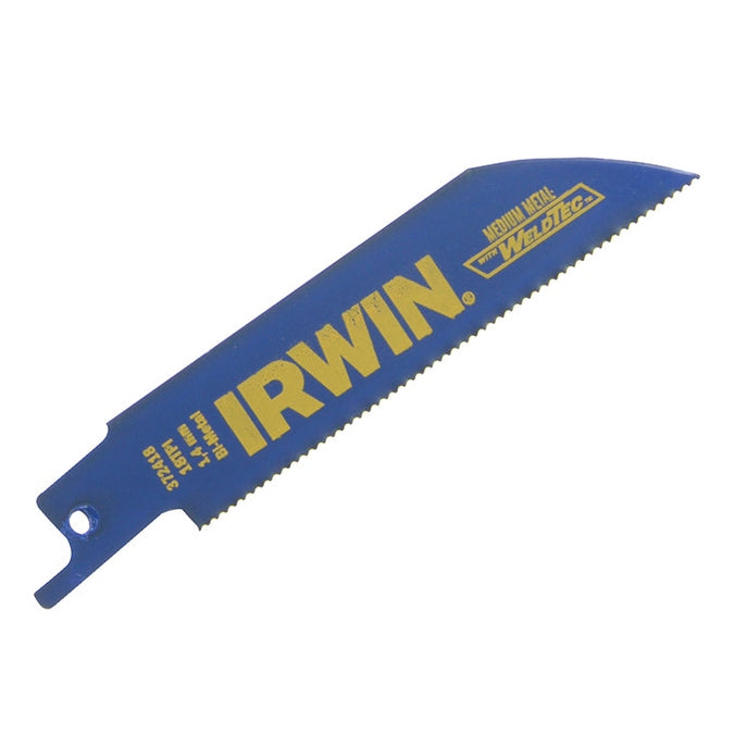 IRWIN® 418R Sabre Saw Blade Metal Cutting 100mm 18 TPI Pack of 5