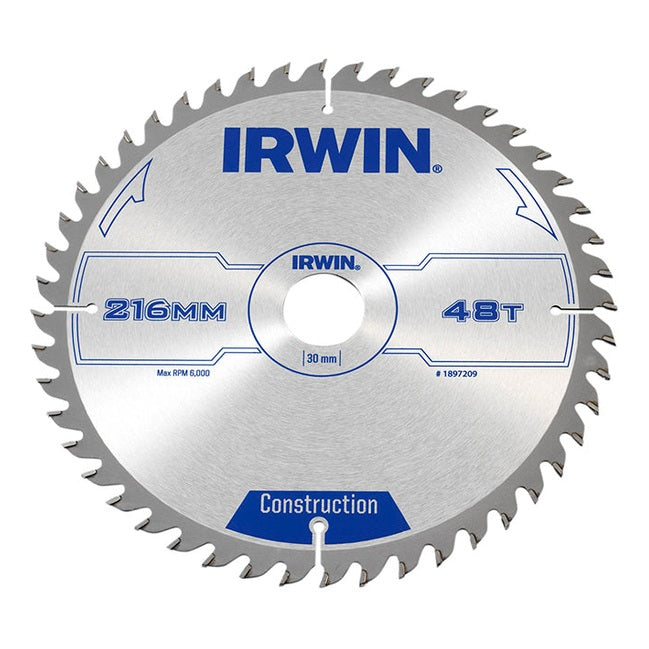 IRWIN® General Purpose Table & Mitre Saw Blade 216 x 30mm x 48T ATB