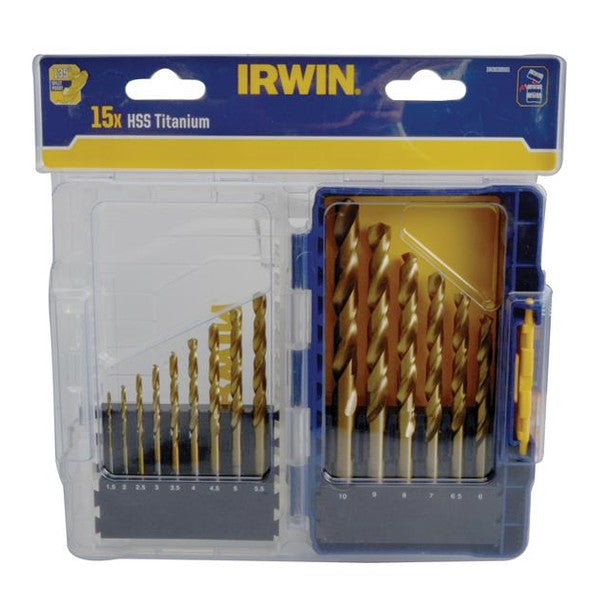 IRWIN® HSS Titanium Metal Drill Bit Set, 15 Piece