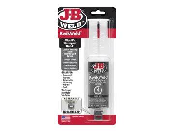 JB WELD KWIK WELD SYRINGE SETS IN 6 MIN 25ML