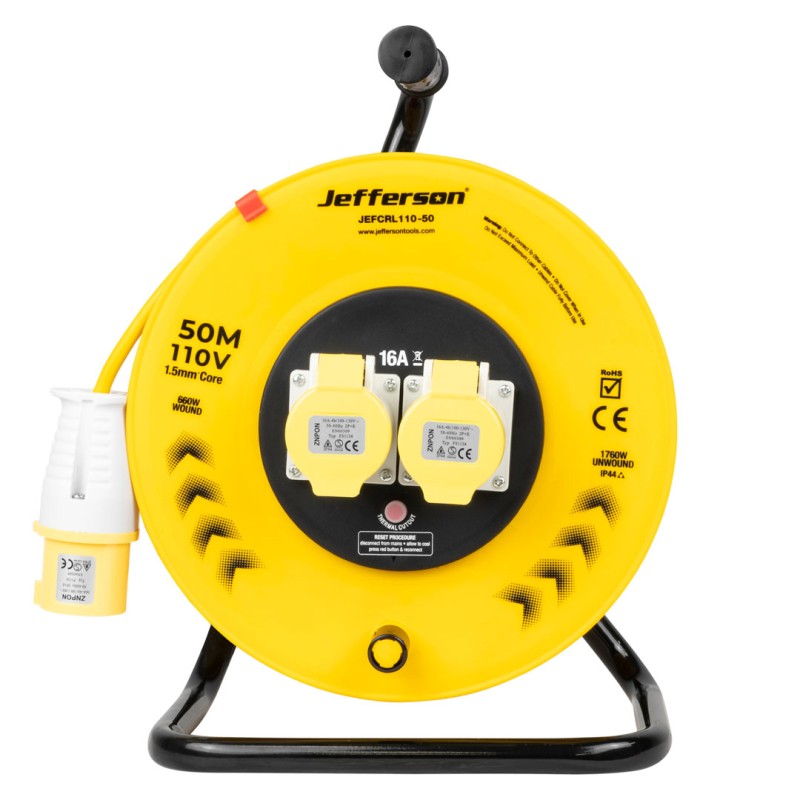 JEFFERSON 50M CABLE REEL 110V 1.25 CORE