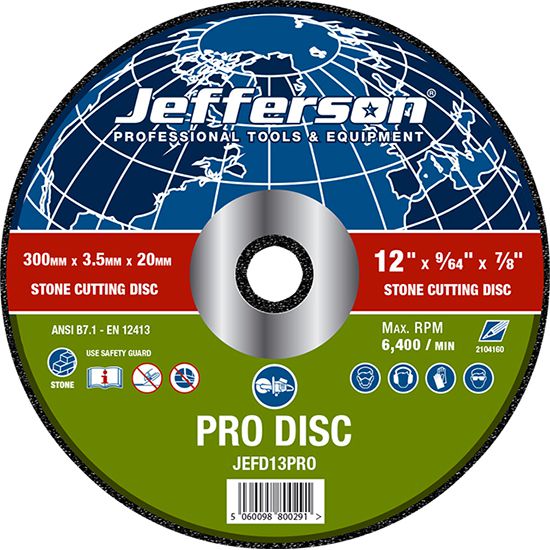 JEFFERSON 12" STONE CUTTING ABRASIVE DISCS