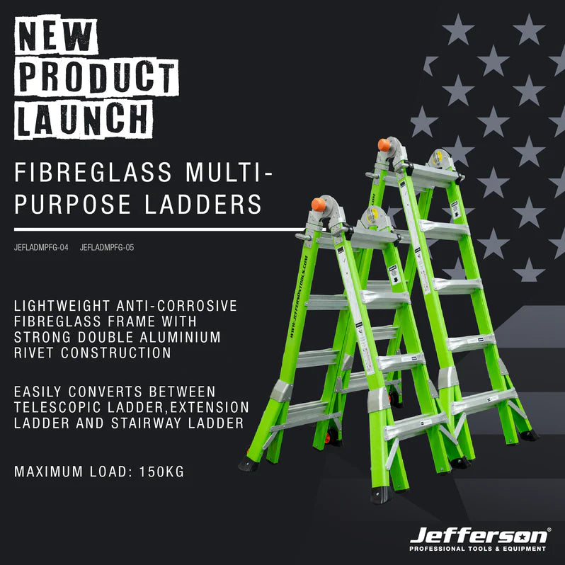 JEFFERSON FG4 FIBREGLAQSS MULTI-PURPOSE LADDER