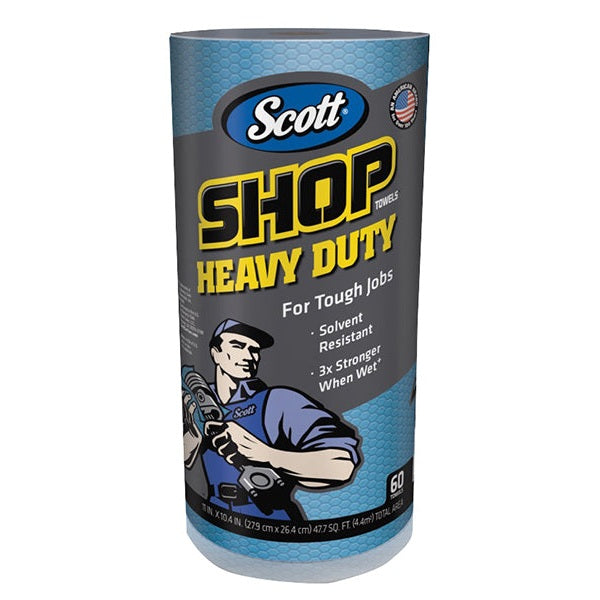 Kimberley Clarke SCOTT® Blue Heavy-Duty Shop Cloth Roll