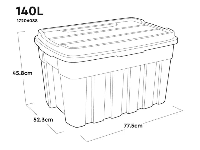 KETER TUFF TOTE 140L BLACK/RED