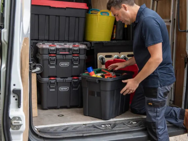 KETER TUFF TOTE 140L BLACK/RED