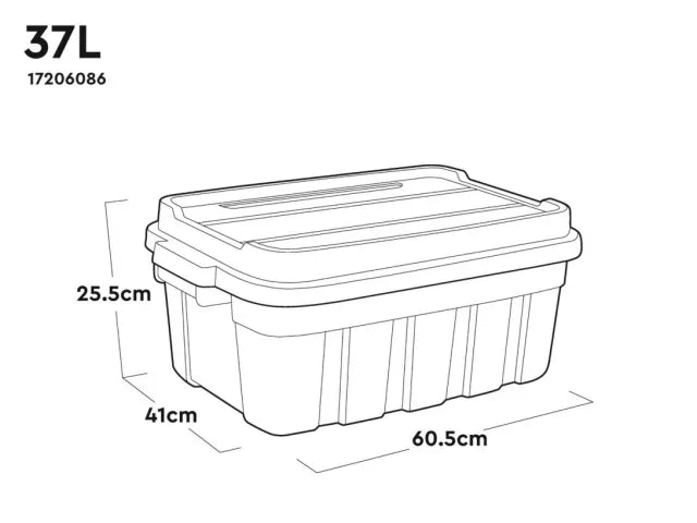 KETER TUFF TOTE 68L BLACK/RED