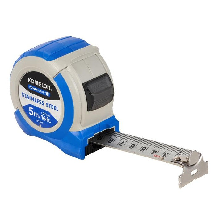 Komelon Stainless Steel PowerBlade™ Pocket Tape 5m/16ft (Width 27mm)