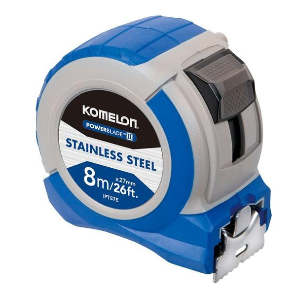Komelon Stainless Steel PowerBlade™ Pocket Tape 8m/26ft (Width 27mm) - Watson Hire