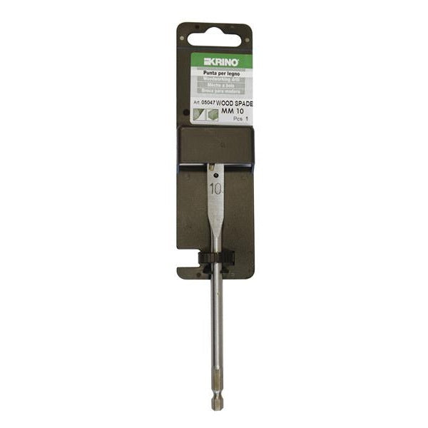 Krino Flat Wood Drill Bit 10mm Display Pack