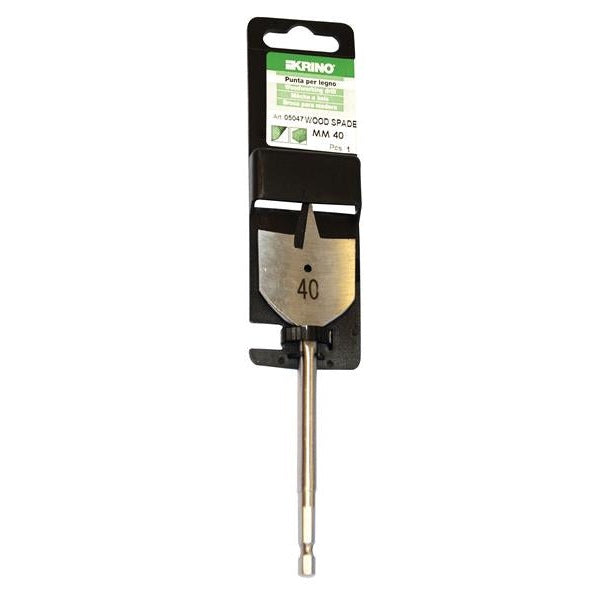 Krino Flat Wood Drill Bit 40mm Display Pack