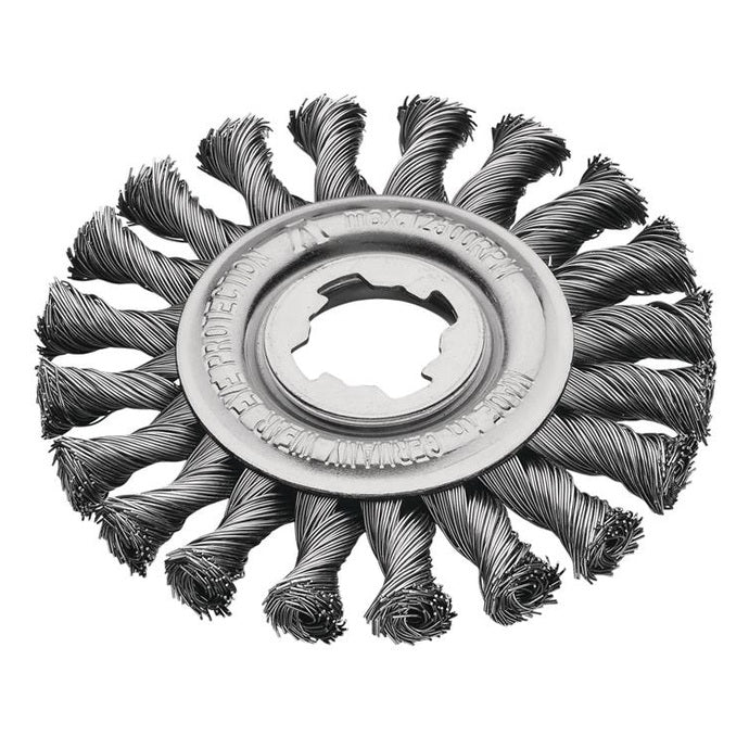 Lessmann X-Lock Steel Knot Wheel Brush 125mm Non Spark