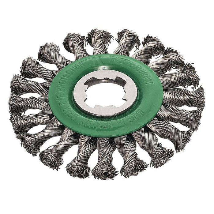 Lessmann X-Lock Stainless Steel Knot Wheel Brush 125mm Non Spark