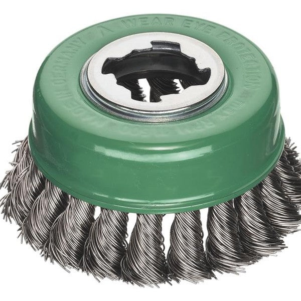 Lessmann X-Lock Stainless Steel Knot Cup Brush 85mm Non Spark