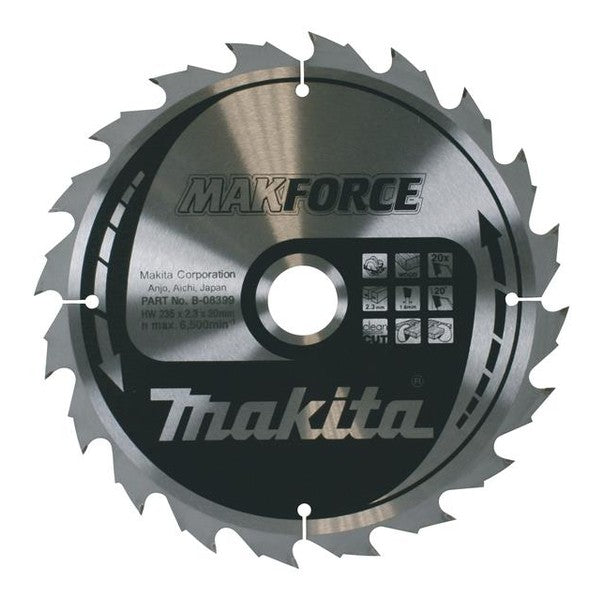 Makita B-08399 MAKBLADE® TCT Circular Saw Blade 235 x 30mm x 20T