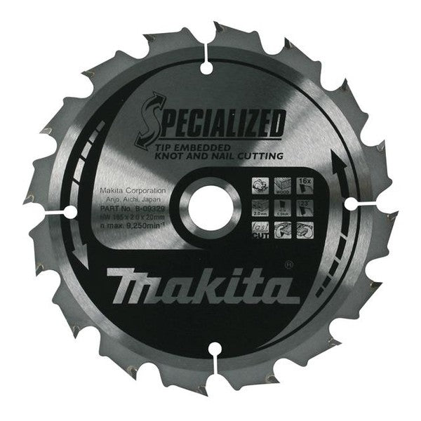 Makita B-09444 Specialized Tip Embedded Knot & Nail Saw Blade 235 x 30mm x 24T
