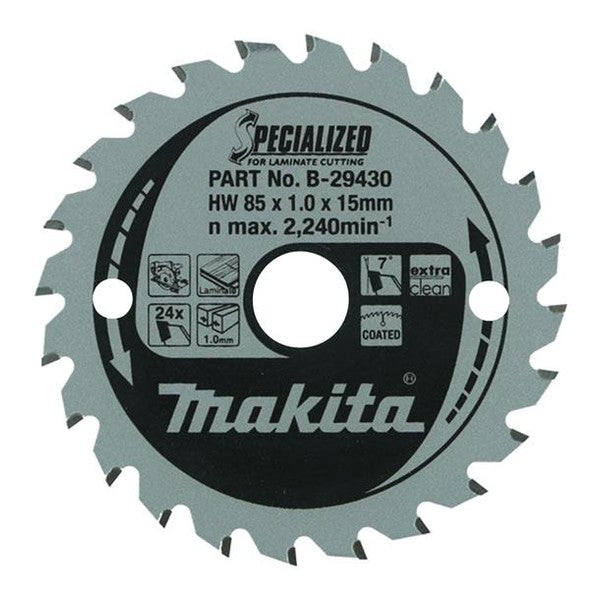 Makita B-29430 Specialized for Laminate Cutting Blade 85 x 15mm x 24T